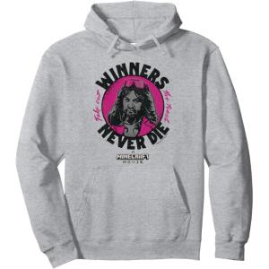 imageA Minecraft Movie Take Out The Trash  Winners Never Die Pullover HoodieHeather Grey