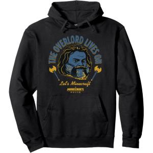 imageA Minecraft Movie The Overlord Lives On Steve Head Portrait Pullover HoodieBlack