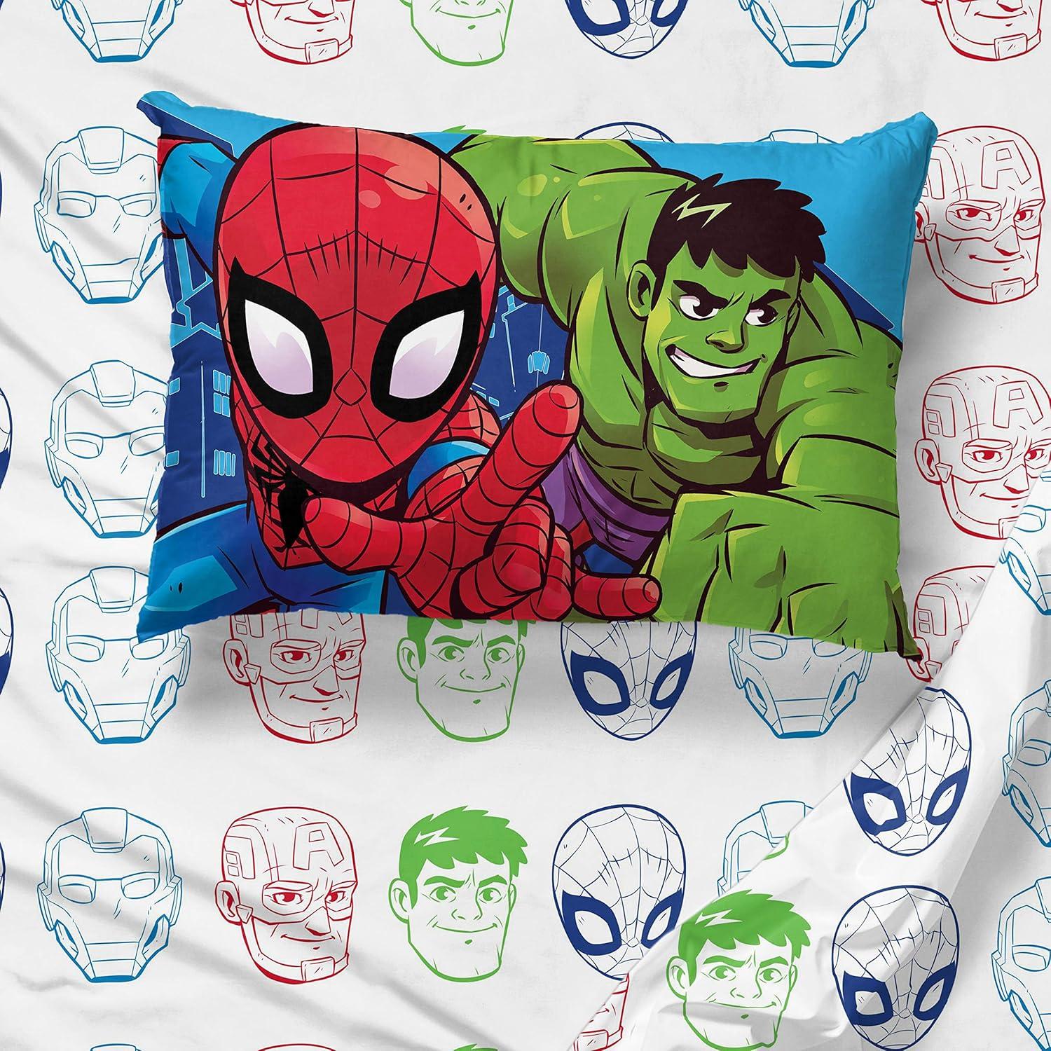 imageMarvel Avengers Blue Circle 5 Piece Full Bed Set  Includes Reversible Comforter ampamp Sheet Set  Bedding Features Captain America ampamp Iron Man  Fade Resistant Microfiber Official Marvel ProductBlue  Super Hero Adventures