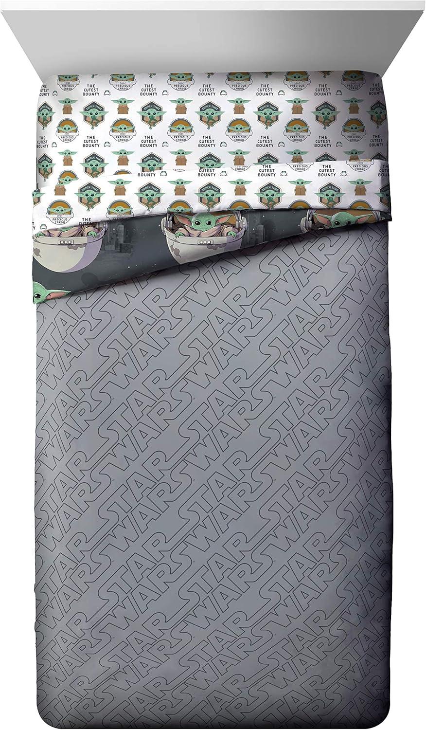 imageMarvel Avengers Blue Circle 5 Piece Full Bed Set  Includes Reversible Comforter ampamp Sheet Set  Bedding Features Captain America ampamp Iron Man  Fade Resistant Microfiber Official Marvel ProductGray  Mandalorian