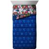 imageMarvel Avengers Blue Circle 5 Piece Full Bed Set  Includes Reversible Comforter ampamp Sheet Set  Bedding Features Captain America ampamp Iron Man  Fade Resistant Microfiber Official Marvel ProductAvengers