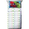 imageMarvel Avengers Blue Circle 5 Piece Full Bed Set  Includes Reversible Comforter ampamp Sheet Set  Bedding Features Captain America ampamp Iron Man  Fade Resistant Microfiber Official Marvel ProductBlue  Super Hero Adventures