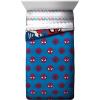 imageMarvel Avengers Blue Circle 5 Piece Full Bed Set  Includes Reversible Comforter ampamp Sheet Set  Bedding Features Captain America ampamp Iron Man  Fade Resistant Microfiber Official Marvel ProductBlue  Spiderman