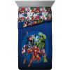 imageMarvel Avengers Blue Circle 5 Piece Full Bed Set  Includes Reversible Comforter ampamp Sheet Set  Bedding Features Captain America ampamp Iron Man  Fade Resistant Microfiber Official Marvel ProductAvengers