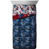 imageMarvel Avengers Blue Circle 5 Piece Full Bed Set  Includes Reversible Comforter ampamp Sheet Set  Bedding Features Captain America ampamp Iron Man  Fade Resistant Microfiber Official Marvel ProductMulti  Spiderman