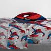 imageMarvel Avengers Blue Circle 5 Piece Full Bed Set  Includes Reversible Comforter ampamp Sheet Set  Bedding Features Captain America ampamp Iron Man  Fade Resistant Microfiber Official Marvel ProductMulti  Spiderman