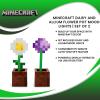 imageMinecraft Daisy and Allium Flower Pot Mood Lights Set of 2  Nightstand Table Lamp with LED Light for Bedroom Desk Living Room  Home Decor Room Essentials  Video Game Gifts and Collectibles