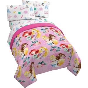 imageMarvel Avengers Blue Circle 5 Piece Full Bed Set  Includes Reversible Comforter ampamp Sheet Set  Bedding Features Captain America ampamp Iron Man  Fade Resistant Microfiber Official Marvel ProductPink  Princess