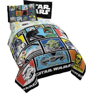 imageMarvel Avengers Blue Circle 5 Piece Full Bed Set  Includes Reversible Comforter ampamp Sheet Set  Bedding Features Captain America ampamp Iron Man  Fade Resistant Microfiber Official Marvel ProductMulti  Star Wars