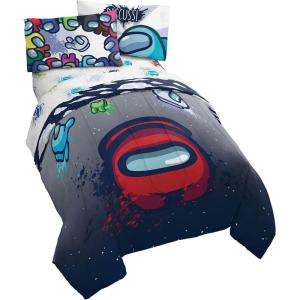 imageMarvel Avengers Blue Circle 5 Piece Full Bed Set  Includes Reversible Comforter ampamp Sheet Set  Bedding Features Captain America ampamp Iron Man  Fade Resistant Microfiber Official Marvel ProductMulti  Among Us