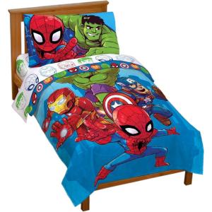 imageMarvel Avengers Blue Circle 5 Piece Full Bed Set  Includes Reversible Comforter ampamp Sheet Set  Bedding Features Captain America ampamp Iron Man  Fade Resistant Microfiber Official Marvel ProductBlue  Super Hero Adventures