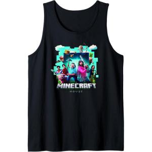imageA Minecraft Movie Adventure Gang Main Characters Group Shot Tank TopBlack