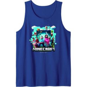 imageA Minecraft Movie Adventure Gang Main Characters Group Shot Tank TopRoyal Blue