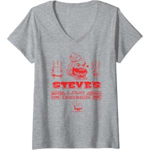 imageWomens A Minecraft Movie Steves Lava Chicken Restaurant Logo VNeck TShirtHeather Grey