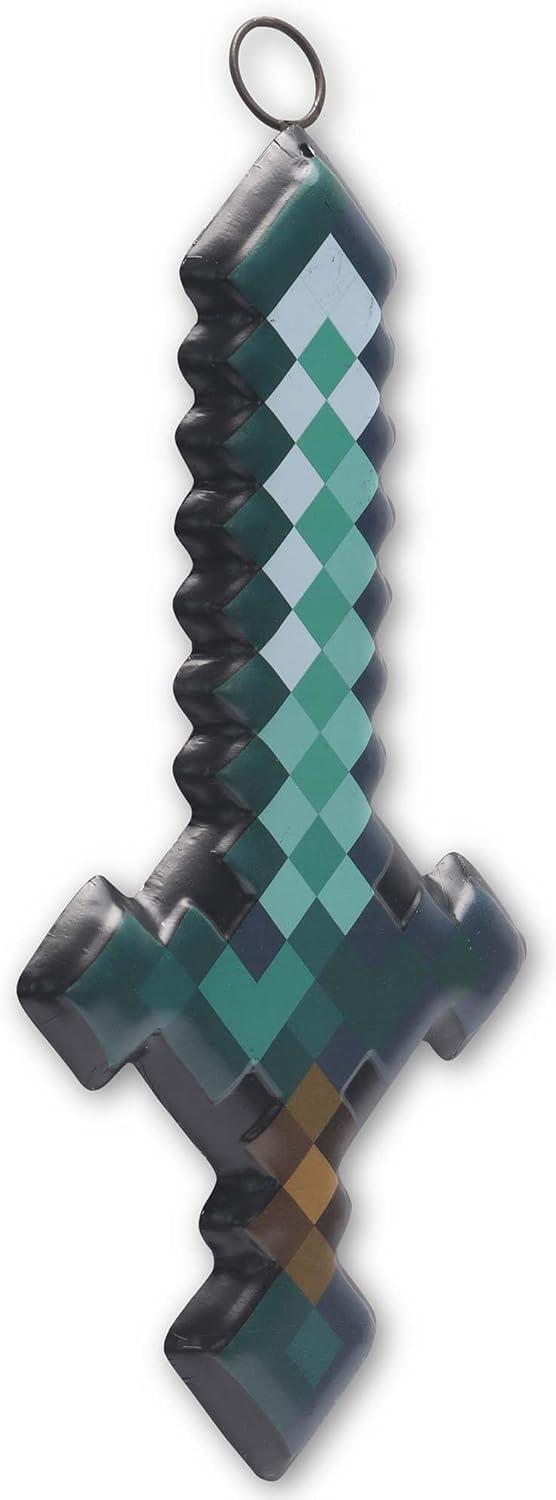 imageMinecraft Steve Embossed Metal Sign  Iconic Steve Diamond Sword Wall Decor for Bedroom or Game RoomAqua