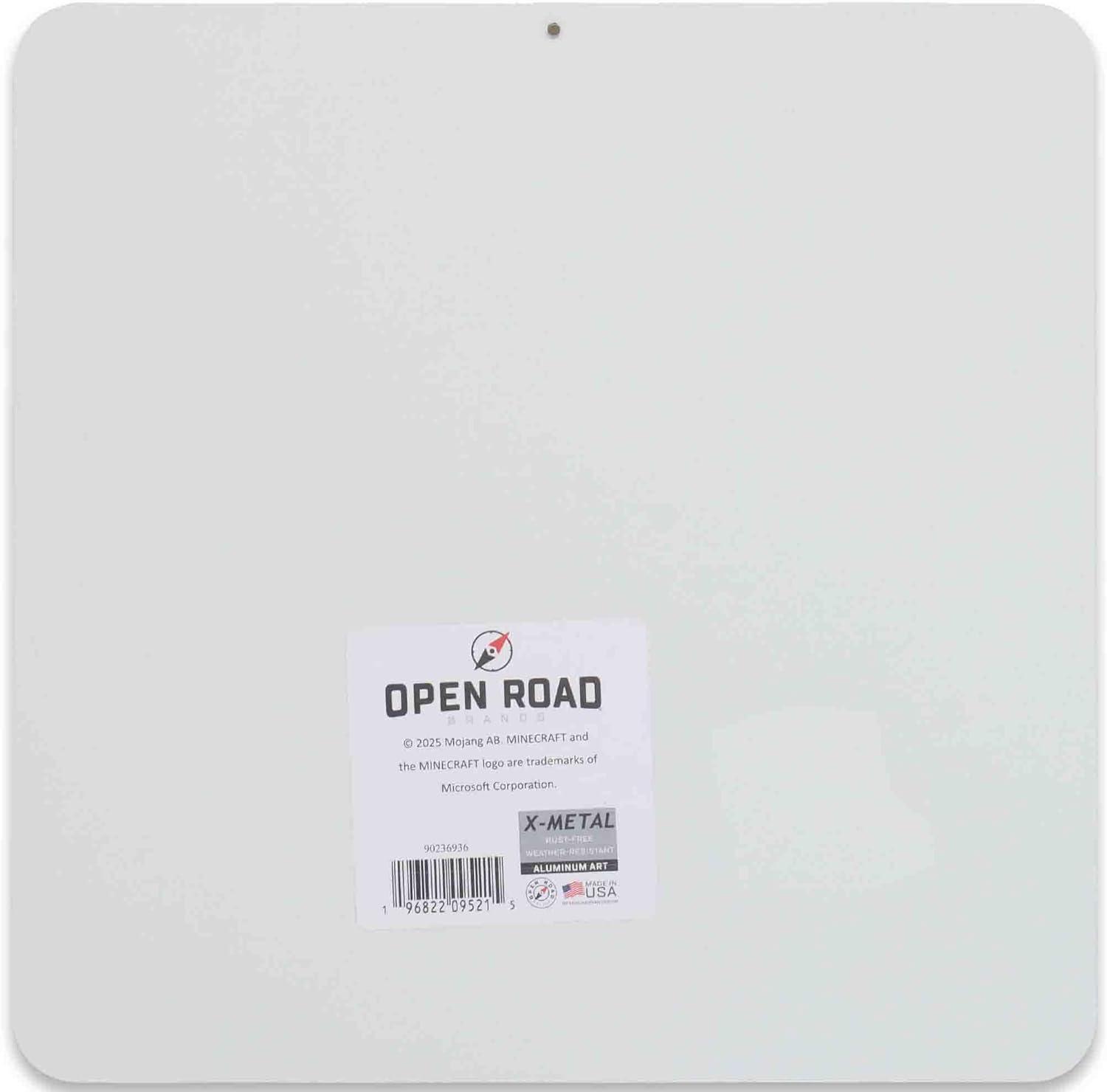 imageMinecraft Steve Embossed Metal Sign  Iconic Steve Diamond Sword Wall Decor for Bedroom or Game RoomBeige