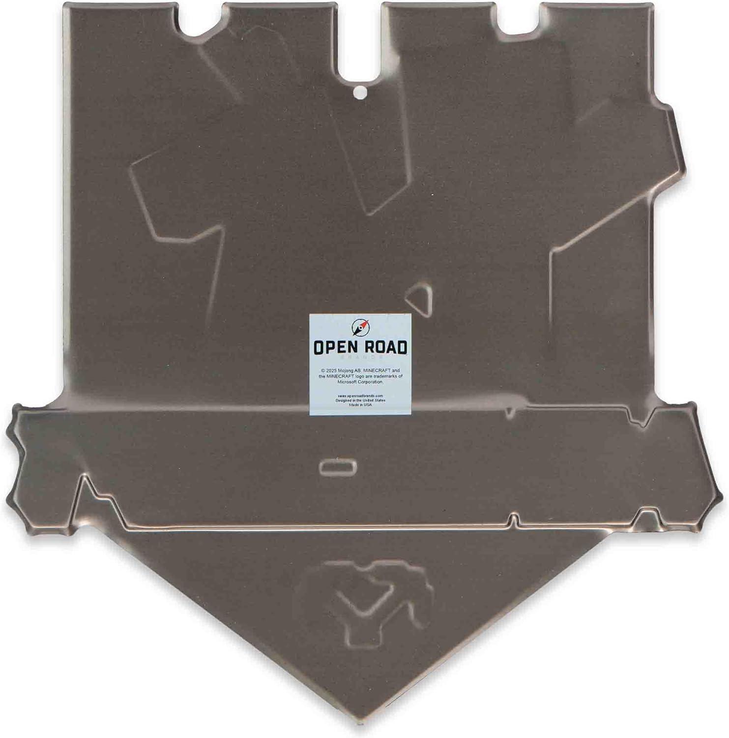 imageMinecraft Steve Embossed Metal Sign  Iconic Steve Diamond Sword Wall Decor for Bedroom or Game RoomGray