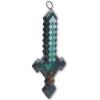 imageMinecraft Steve Embossed Metal Sign  Iconic Steve Diamond Sword Wall Decor for Bedroom or Game RoomAqua