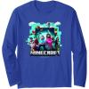 imageA Minecraft Movie Adventure Gang Main Characters Group Shot Long Sleeve TShirtRoyal Blue