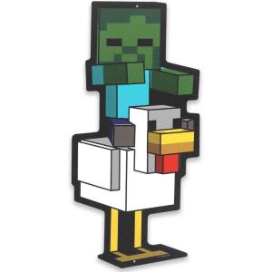 imageMinecraft Steve Embossed Metal Sign  Iconic Steve Diamond Sword Wall Decor for Bedroom or Game RoomGreenWhite