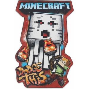 imageMinecraft Steve Embossed Metal Sign  Iconic Steve Diamond Sword Wall Decor for Bedroom or Game RoomOrange