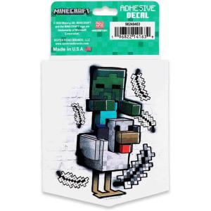 imageMinecraft Zombie Chicken Jockey Adhesive Vinyl Decal  Iconic Minecraft Sticker for Water Bottle or LaptopWhiteGray