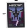imageMinecraft Ender Dragon Framed Wood Wall Decor  Minecraft Battle Scene Wall Art with Sword and EndermenPurple