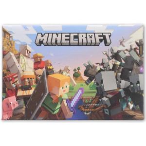 imageMinecraft Ender Dragon Framed Wood Wall Decor  Minecraft Battle Scene Wall Art with Sword and EndermenLight Blue