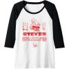 imageA Minecraft Movie Steves Lava Chicken Restaurant Logo Raglan Baseball TeeBlackWhite