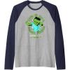 imageA Minecraft Movie Gang We Got A Zombie Problem Cartoon Style Raglan Baseball TeeNavy BlueAthletic Heather