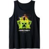 imageA Minecraft Movie Group Of Creepers Surrounding The Gang Tank TopBlack