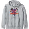 imageA Minecraft Movie Hunk City Rampage Colorful 90s Logo Zip HoodieHeather Grey