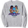 imageA Minecraft Movie Hunk City Rampage Powerful 90s Logo SweatshirtHeather Grey
