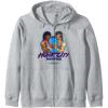 imageA Minecraft Movie Hunk City Rampage Powerful 90s Logo Zip HoodieHeather Grey