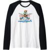 imageA Minecraft Movie Steve And Garret Flying Using Elytras Raglan Baseball TeeBlackWhite