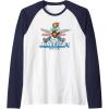 imageA Minecraft Movie Steve And Garret Flying Using Elytras Raglan Baseball TeeNavy BlueWhite