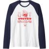 imageA Minecraft Movie Steves Lava Chicken Restaurant Logo Raglan Baseball TeeNavy BlueWhite