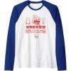 imageA Minecraft Movie Steves Lava Chicken Restaurant Logo Raglan Baseball TeeRoyal BlueWhite