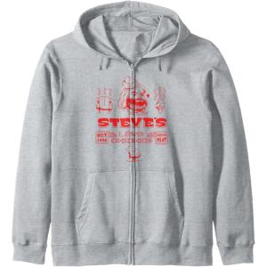imageA Minecraft Movie Steves Lava Chicken Restaurant Logo Zip HoodieHeather Grey