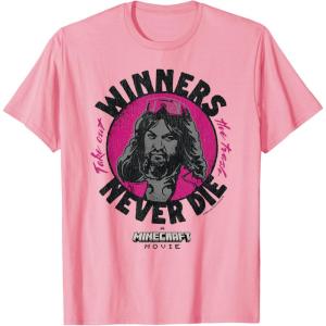 imageA Minecraft Movie Take Out The Trash  Winners Never Die TShirtPink