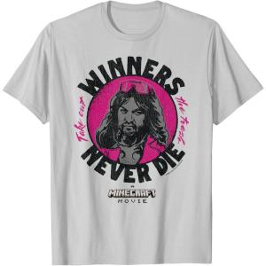 imageA Minecraft Movie Take Out The Trash  Winners Never Die TShirtSilver Grey