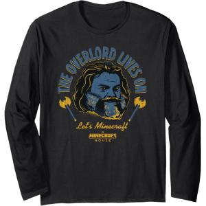 imageA Minecraft Movie The Overlord Lives On Steve Head Portrait Long Sleeve TShirtBlack