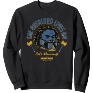 imageA Minecraft Movie The Overlord Lives On Steve Head Portrait SweatshirtBlack
