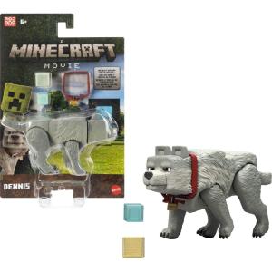 imageMattel Minecraft Action Figure ampamp Accessories Toy Set Enderman Posable Character Collectible Inspired by a Minecraft Movie 325inch ScaleWolf