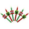 imageMinecraft Birthday Cake Candles  6 Birthday Candles for Cake Decorations Red ampamp Green Striped Candles Cake Toppers for Minecraft Party