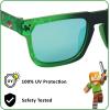 imageARKAID Official Minecraft Boys Sunglasses  UV400  One Size Fits Most KidsCreeper Classic