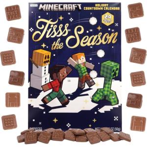 image2025 Minecraft Christmas Advent Calendar 24 Day Holiday Countdown Chocolate Candy Inside 176 Ounce