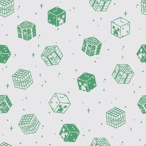 imageRoomMates Minecraft Grey Blocks Peel and Stick Wallpaper RMWS1224Gray