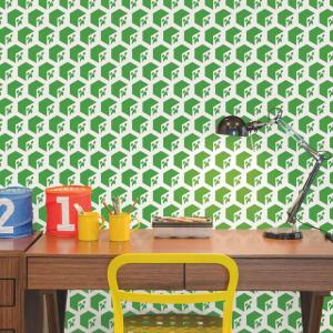 imageRoomMates Minecraft Grey Pixel Creeper Peel and Stick Wallpaper RMWS1223 Pack of 1Roll