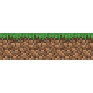 imageRoomMates Minecraft Iconic Grass Peel and Stick Wallpaper Border Green RMK12337BD